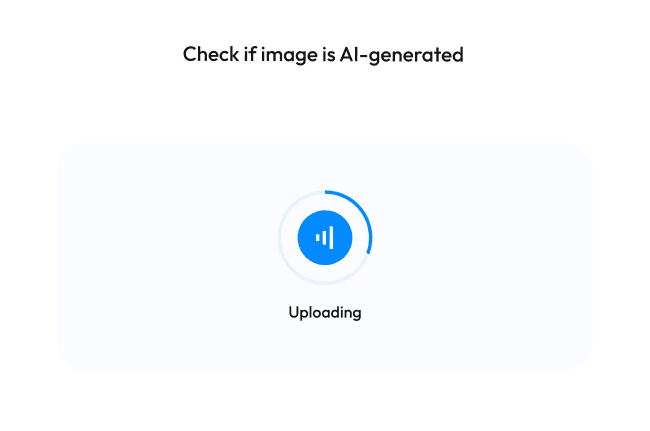 Step 2: WasItAI analysing the uploaded image